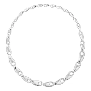 Georg Jensen Reflect Sterling Silver Graduated Links Necklace
