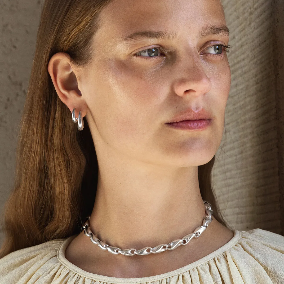 Georg Jensen Reflect Sterling Silver Medium Link Necklace