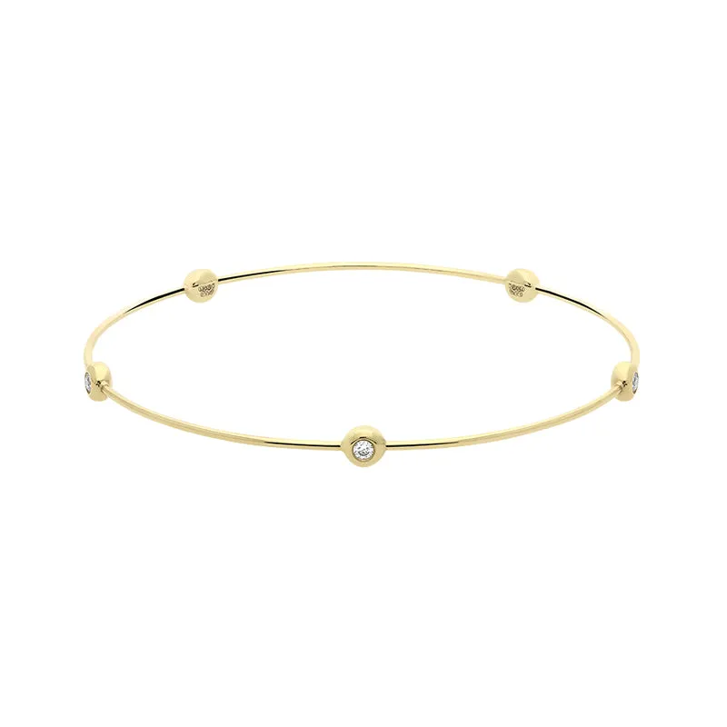 Georg Jensen Regitze 18ct Yellow Gold 0.20ct Diamond Bangle D