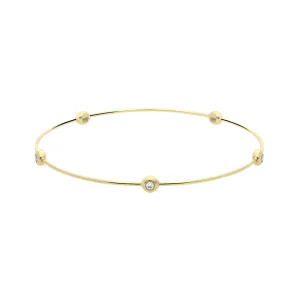 Georg Jensen Regitze 18ct Yellow Gold 0.20ct Diamond Bangle D