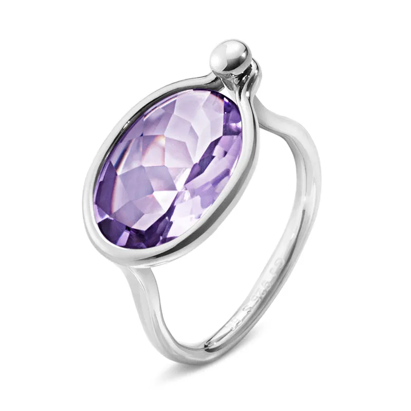 Georg Jensen Savannah Sterling Silver Amethyst Medium Ring