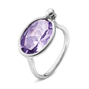 Georg Jensen Savannah Sterling Silver Amethyst Medium Ring