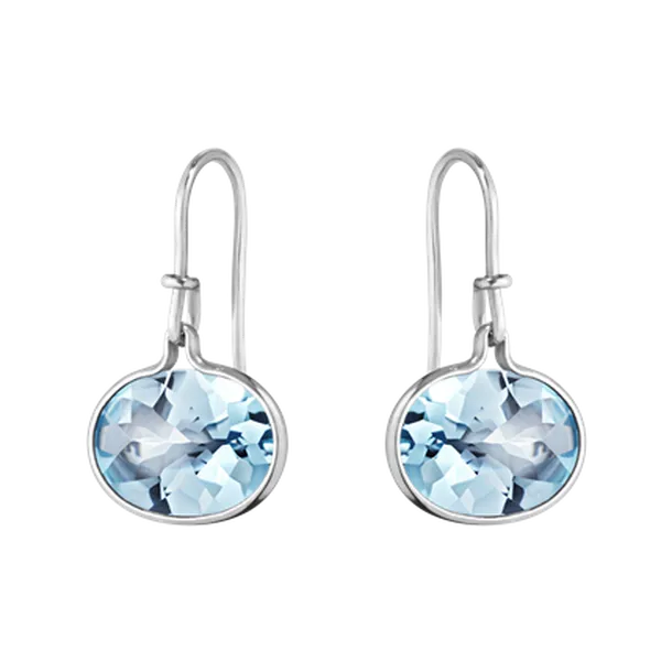 Georg Jensen Savannah Sterling Silver Blue Topaz Earrings