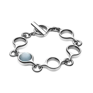 Georg Jensen Sphere Sterling Silver Aquamarine Bracelet D