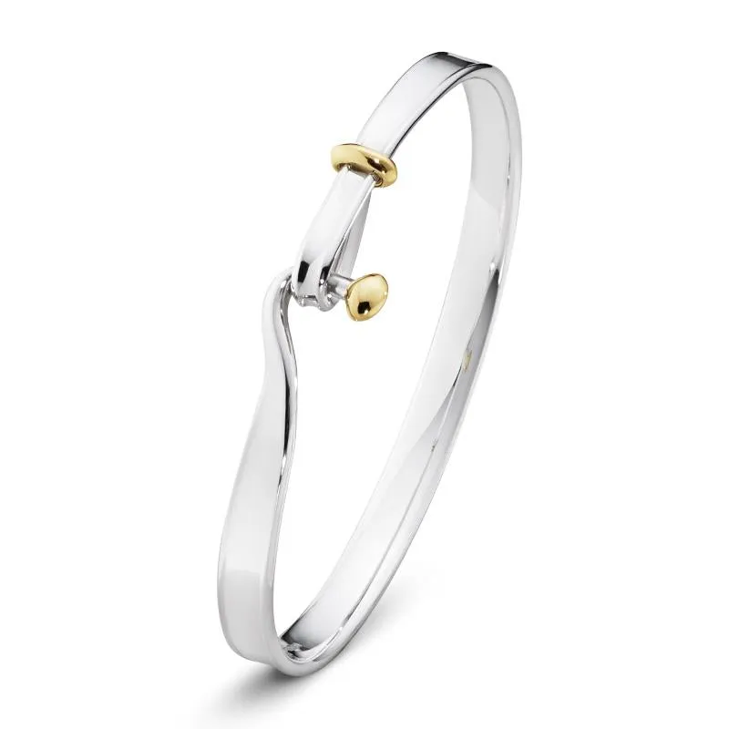 Georg Jensen Sterling Silver Yellow Gold Torun Bangle