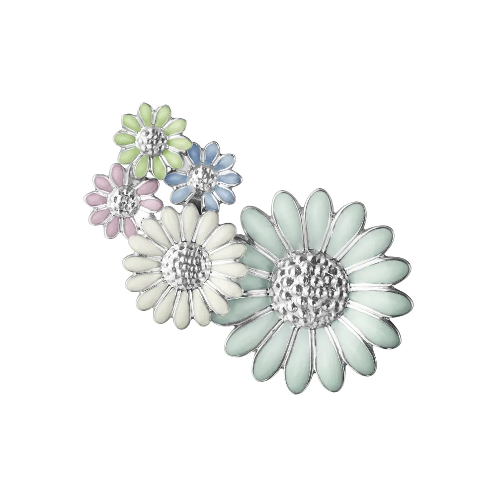 Georg Jensen Stine Goya Daisy Sterling Enamel Medium Single Ear Cuff