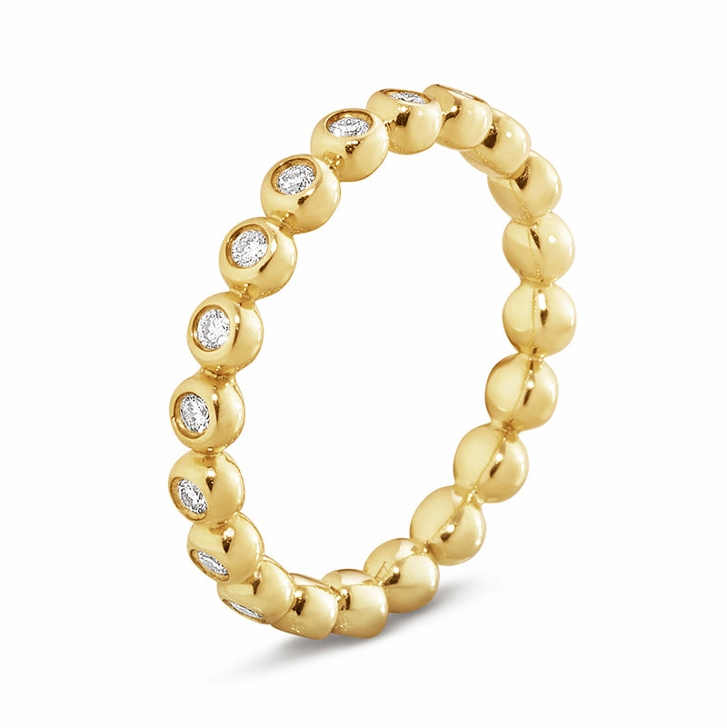 Georg Jensen Aurora 18ct Yellow Gold 0.28ct Diamond Ring