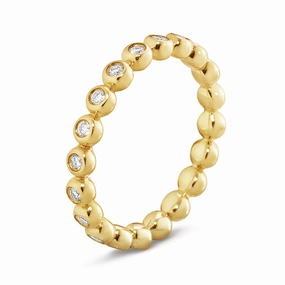 Georg Jensen Aurora 18ct Yellow Gold 0.28ct Diamond Ring