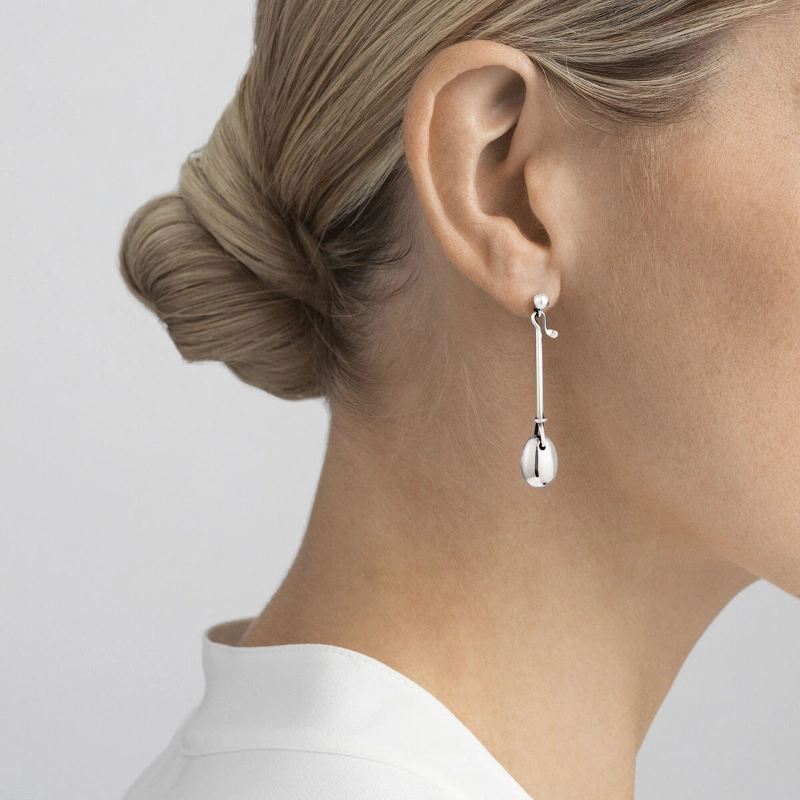 Georg Jensen Dew Drop Sterling Silver Earrings