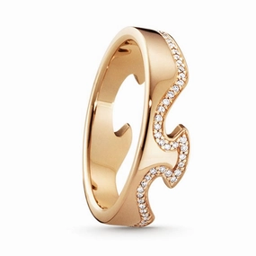 Georg Jensen Fusion 18ct Rose Gold Diamond End Ring
