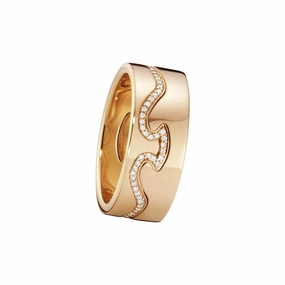 Georg Jensen Fusion 18ct Rose Gold Diamond Two Piece Ring