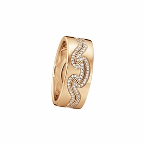 Georg Jensen Fusion 18ct Rose Gold Diamond Two Piece Ring