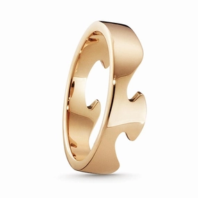 Georg Jensen Fusion 18ct Rose Gold End Ring