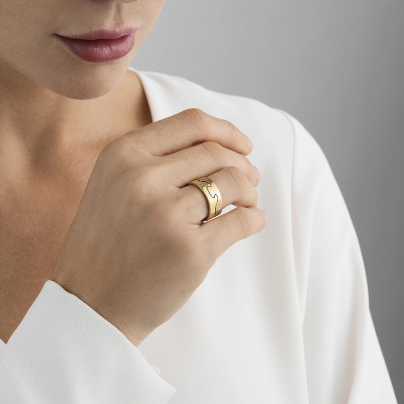 Georg Jensen Fusion 18ct Rose Gold End Ring