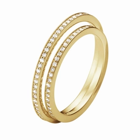 Georg Jensen Halo 18ct Yellow Gold 0.39ct Diamond Ring