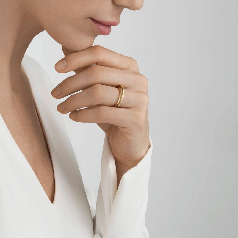 Georg Jensen Halo 18ct Yellow Gold 0.39ct Diamond Ring