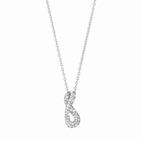 Georg Jensen Infinity Sterling Silver 0.24ct Diamond Necklace