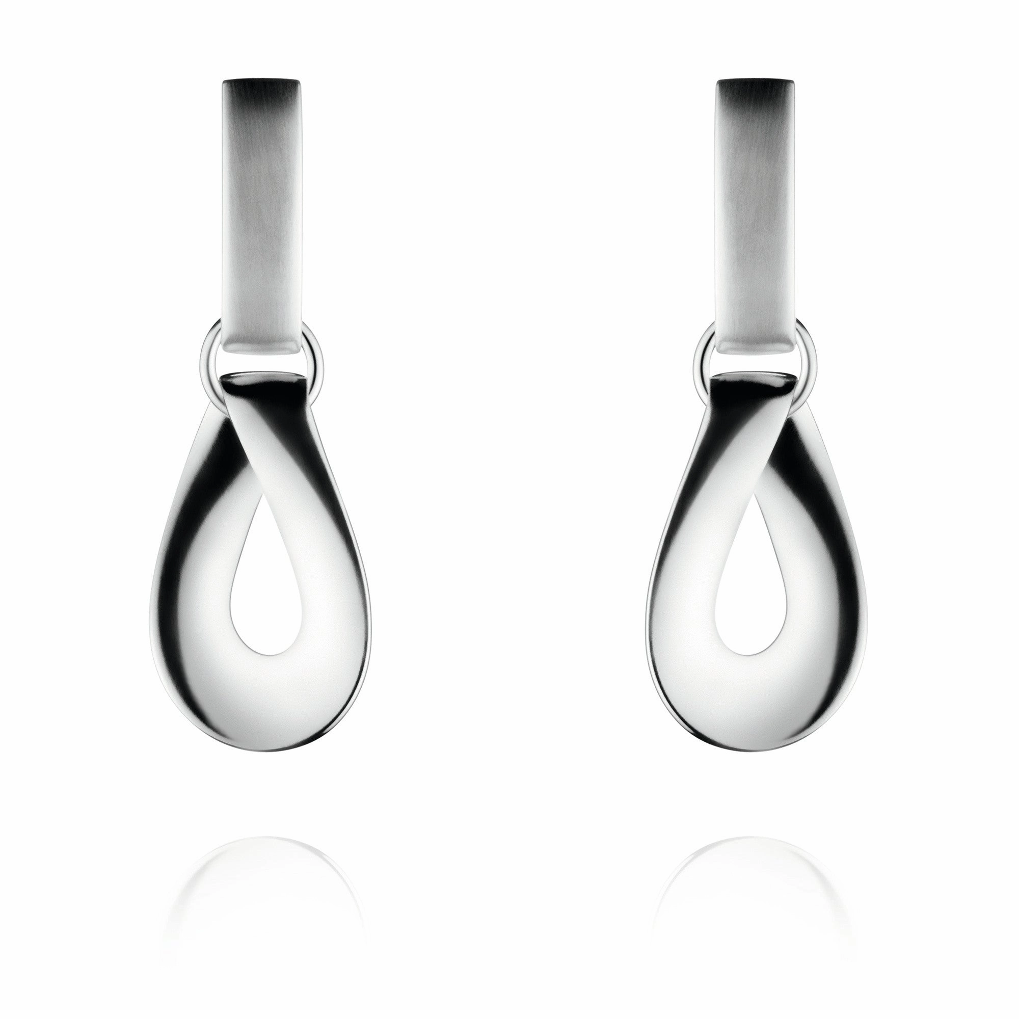 Georg Jensen Infinity Sterling Silver Drop Earrings D