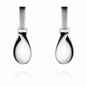 Georg Jensen Infinity Sterling Silver Drop Earrings D