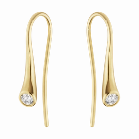 Georg Jensen Magic 18ct Yellow Gold Diamond Hook Earrings