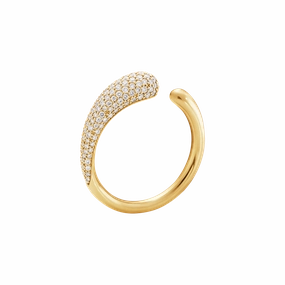 Georg Jensen Mercy 18ct Yellow Gold Diamond Mini Ring