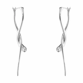 Georg Jensen Mercy Sterling Silver Twisted Long Drop Earrings