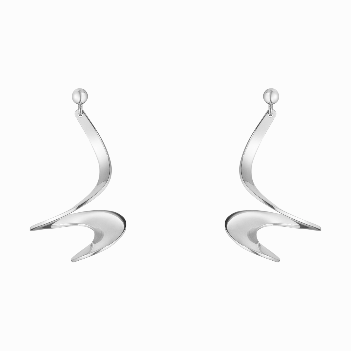 Georg Jensen Mobius Sterling Silver Drop Earrings