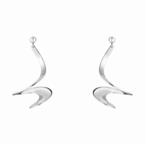 Georg Jensen Mobius Sterling Silver Drop Earrings