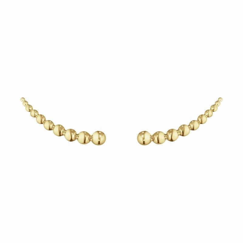 Georg Jensen Moonlight Grapes 18ct Yellow Gold Climber Earrings