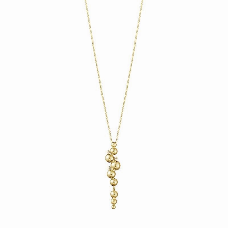 Georg Jensen Moonlight Grapes 18ct Yellow Gold Diamond Pendant