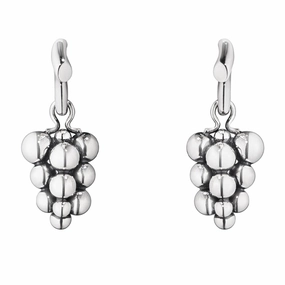 Georg Jensen Moonlight Grapes Sterling Silver Decorative Drop Earrings