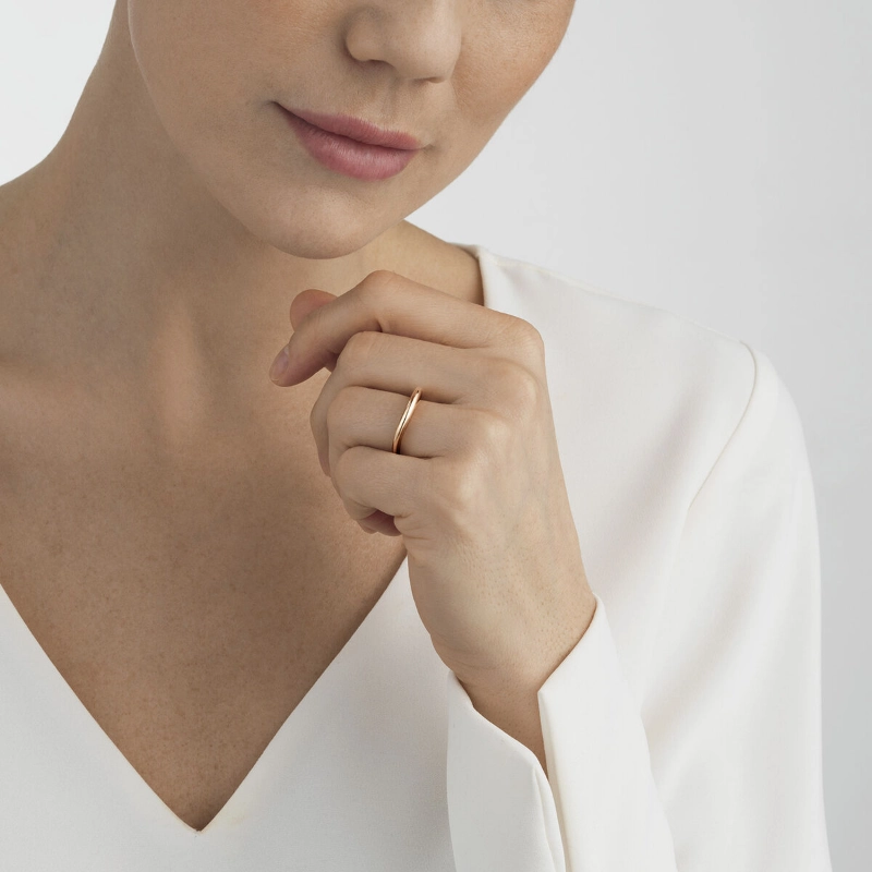 Georg Jensen Offspring 18ct Rose Gold Ring
