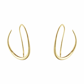 Georg Jensen Offspring 18ct Yellow Gold Hoop Earrings