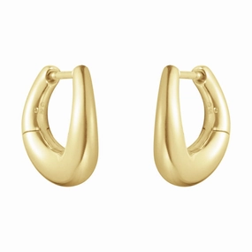 Georg Jensen Offspring 18ct Yellow Gold Hoop Earrings