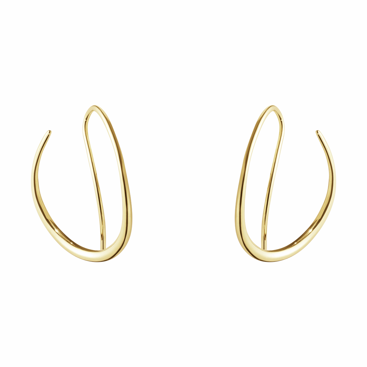Georg Jensen Offspring 18ct Yellow Gold Hoop Earrings