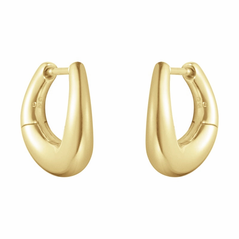 Georg Jensen Offspring 18ct Yellow Gold Hoop Earrings