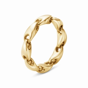 Georg Jensen Reflect 18ct Yellow Gold Chain Links Ring