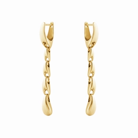 Georg Jensen Reflect 18ct Yellow Gold Link Drop Earrings