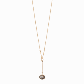 Georg Jensen Savannah 18ct Rose Gold Smokey Quartz Long Necklace
