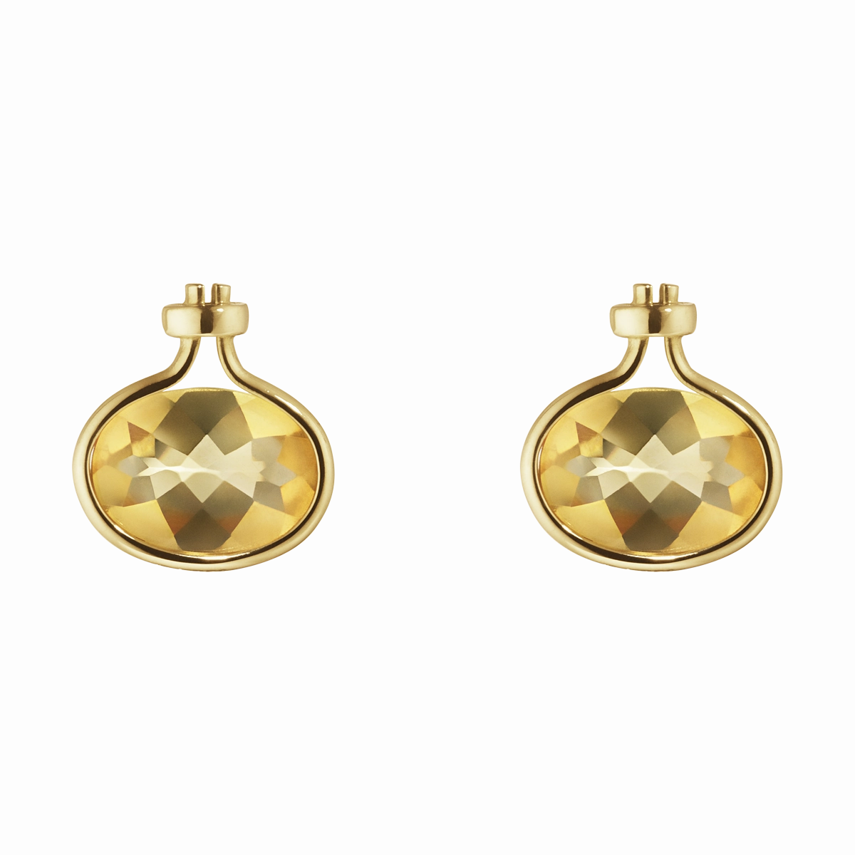 Georg Jensen Savannah 18ct Yellow Gold Citrine Earrings D