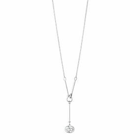 Georg Jensen Savannah Sterling Silver Rock Crystal Long Necklace
