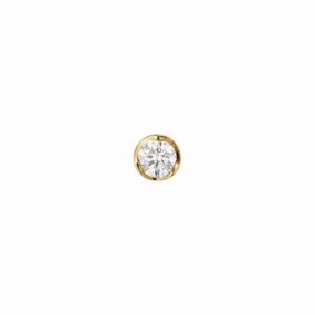 Georg Jensen Signature 18ct Yellow Gold 0.05ct Diamond Stud Earring Single Piece