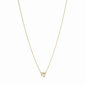 Georg Jensen Signature 18ct Yellow Gold 0.20ct Diamond Solitaire Pendant