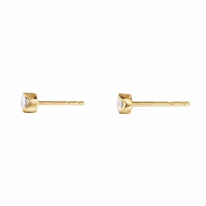 Georg Jensen Signature 18ct Yellow Gold 0.20ct Diamond Stud Earring Pair