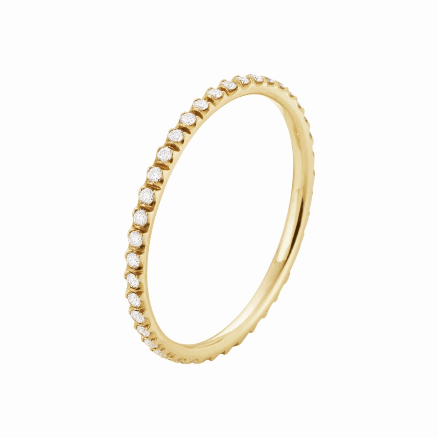 Georg Jensen Signature 18ct Yellow Gold Diamond Small Ring