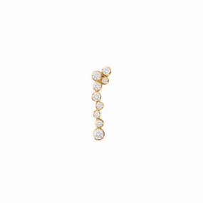 Georg Jensen Signature Diamonds 18ct Yellow Gold 0.31ct Drop Earring Single Piece