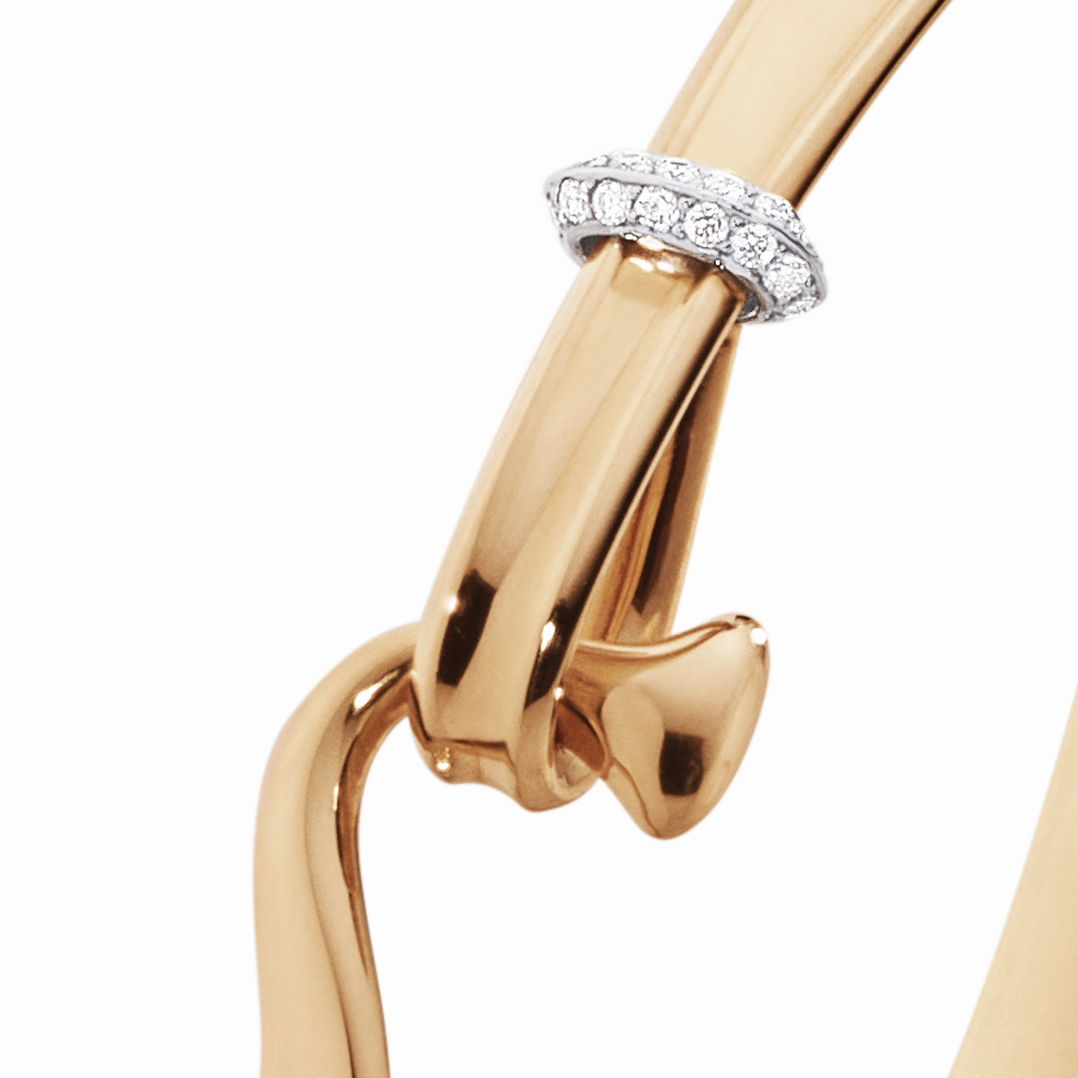 Georg Jensen Torun 18ct Rose Gold Diamond Bangle D