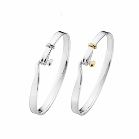 Georg Jensen Torun Sterling Silver 18ct Yellow Gold Bangle Set