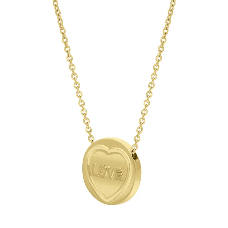 Gold Plated Sterling Silver Lovehearts Pendant Necklace D