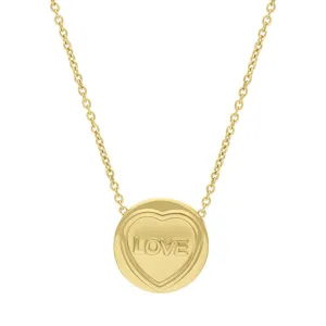 Gold Plated Sterling Silver Lovehearts Pendant Necklace D